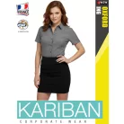 Kariban OXFORD SILVER női rövidujjú ing - blúz
