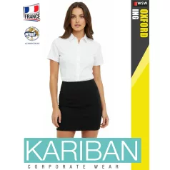 Kariban OXFORD WHITE női rövidujjú ing - blúz
