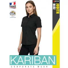 Kariban JUDITH BLACK női rövidujjú ing blúz - munkaruha