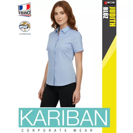 Kariban JUDITH BRIGHTSKY női rövidujjú ing blúz - munkaruha