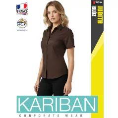Kariban JUDITH BROWN női rövidujjú ing blúz - munkaruha