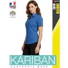 Kariban JUDITH COBALT női rövidujjú ing blúz - munkaruha