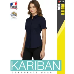 Kariban JUDITH NAVY női rövidujjú ing blúz - munkaruha