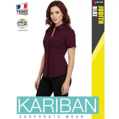 Kariban JUDITH WINE női rövidujjú ing blúz - munkaruha