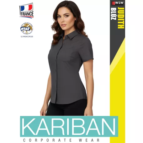Kariban JUDITH ZINC női rövidujjú ing blúz - munkaruha