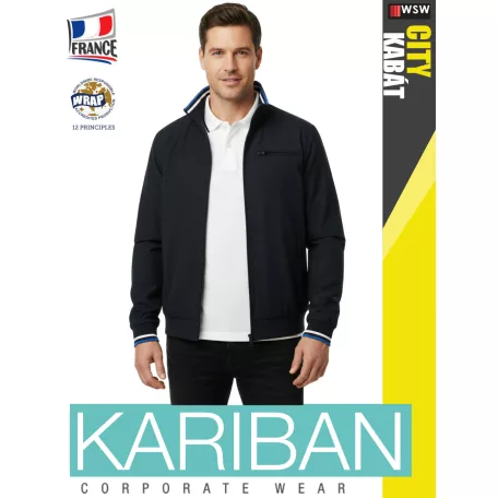 Kariban CITY BLACK bélelt kabát - munkaruha