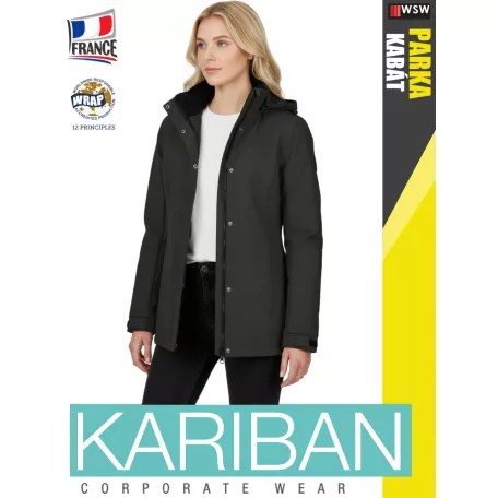 Kariban PARKA DARKGREY női bélelt télikabát - munkaruha