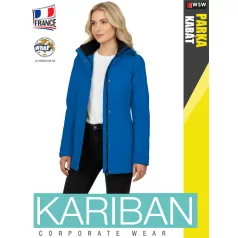 Kariban PARKA LIGHTBLUE női bélelt télikabát - munkaruha