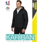 Kariban LIGHTWEIGHT PADDED BLACK férfi bélelt kapucnis kabát - munkaruha