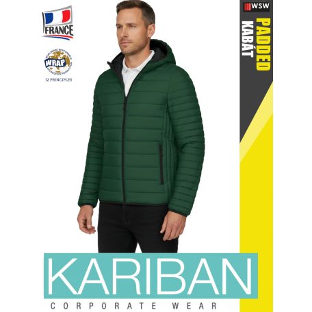 Kariban LIGHTWEIGHT PADDED FOREST férfi bélelt kapucnis kabát - munkaruha
