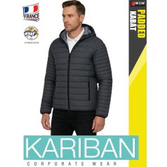   Kariban LIGHTWEIGHT PADDED MARLDARKGREY férfi bélelt kapucnis kabát - munkaruha