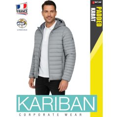   Kariban LIGHTWEIGHT PADDED MARLSILVER férfi bélelt kapucnis kabát - munkaruha