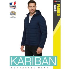   Kariban LIGHTWEIGHT PADDED NAVY férfi bélelt kapucnis kabát - munkaruha
