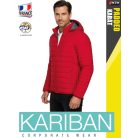 Kariban LIGHTWEIGHT PADDED RED férfi bélelt kapucnis kabát - munkaruha