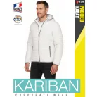 Kariban LIGHTWEIGHT PADDED WHITE férfi bélelt kapucnis kabát - munkaruha