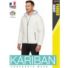   Kariban LIGHTWEIGHT PADDED WHITE férfi bélelt kapucnis kabát - munkaruha