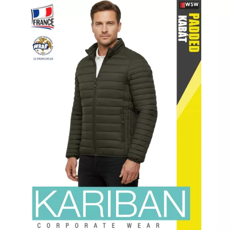Kariban LIGHTWEIGHT PADDED DARKKHAKI férfi bélelt kabát - munkaruha