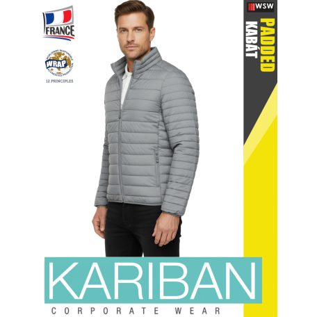 Kariban LIGHTWEIGHT PADDED MARLSILVER férfi bélelt kabát - munkaruha