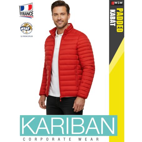 Kariban LIGHTWEIGHT PADDED RED férfi bélelt kabát - munkaruha