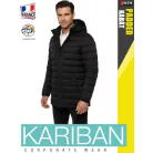 Kariban LIGHTWEIGHT PADDED BLACK férfi bélelt kabát - munkaruha