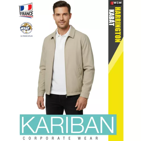 Kariban HARRINGTON BEIGE átmeneti kabát - munkaruha