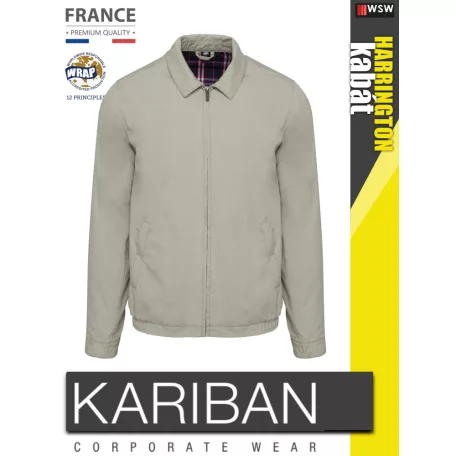Kariban HARRINGTON BEIGE átmeneti kabát - munkaruha