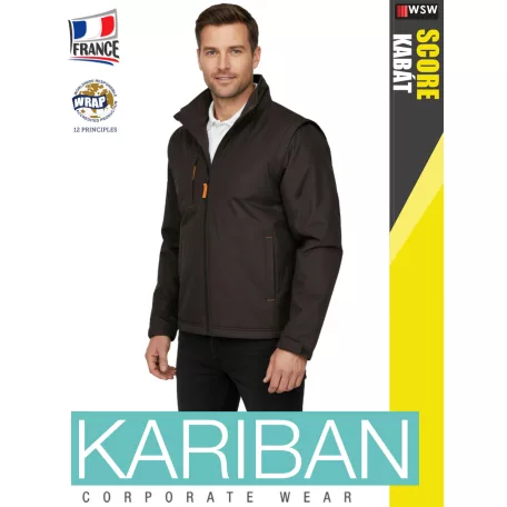Kariban SCORE DARKGREY technikai bélelt kabát - munkaruha