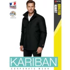 Kariban QUILTED BLACK bélelt vízálló technikai kabát - munkaruha
