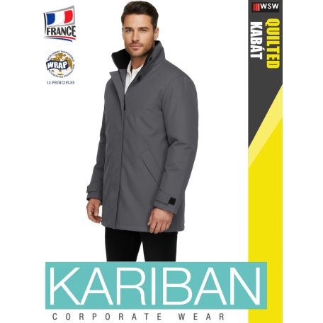 Kariban QUILTED CONVOYGREY bélelt vízálló technikai kabát - munkaruha