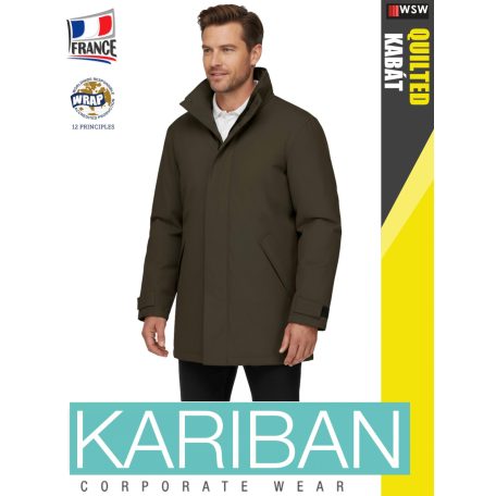 Kariban QUILTED DEEPKHAKI bélelt vízálló technikai kabát - munkaruha