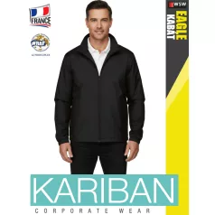   Kariban EAGLE BLACK eső és szél kabát polár belsővel - munkaruha