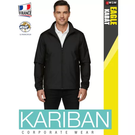 Kariban EAGLE BLACK eső és szél kabát polár belsővel - munkaruha