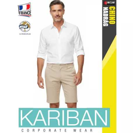 Kariban CHINO BEIGE férfi rövidnadrág - munkaruha