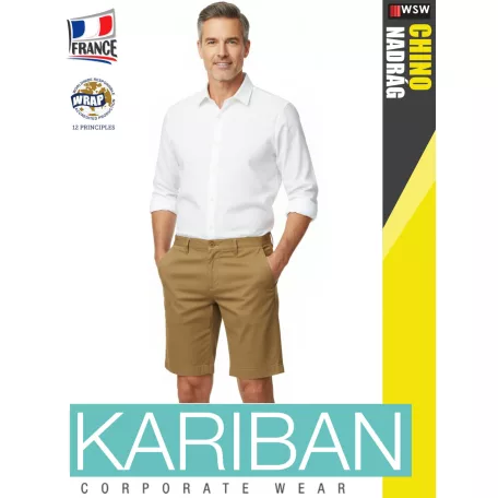 Kariban CHINO CAMEL férfi rövidnadrág - munkaruha