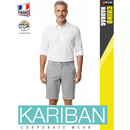 Kariban CHINO FINEGREY férfi rövidnadrág - munkaruha