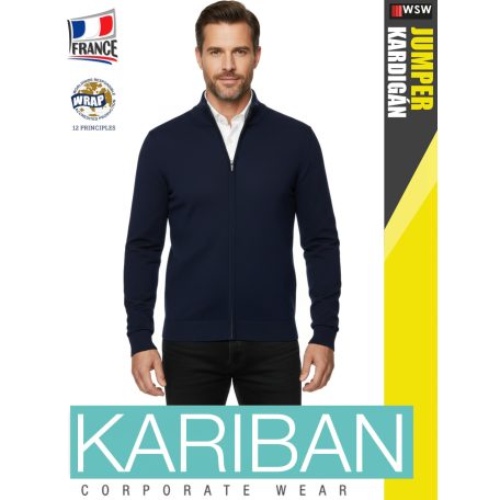 Kariban JUMPER NAVY férfi kardigán - munkaruha