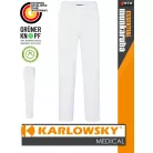 Karlowsky ESSENTIAL WHITE férfi medical újrahasznosított 95C-on mosható nadrág - munkaruha