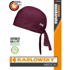 Karlowsky ESSENTIAL AUBERGINE medical újrahasznosított 95 C-on mosható fejkendő - munkaruha