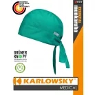 Karlowsky ESSENTIAL EMERALD medical újrahasznosított 95 C-on mosható fejkendő - munkaruha