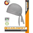 Karlowsky ESSENTIAL PLATINUM medical újrahasznosított 95 C-on mosható fejkendő - munkaruha