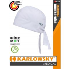  Karlowsky ESSENTIAL WHITE medical újrahasznosított 95 C-on mosható fejkendő - munkaruha