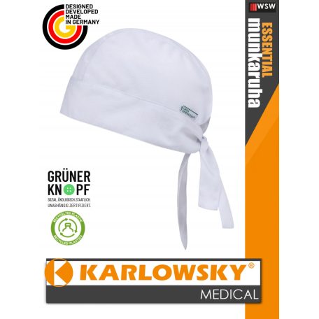 Karlowsky ESSENTIAL WHITE medical újrahasznosított 95 C-on mosható fejkendő - munkaruha