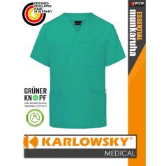   Karlowsky ESSENTIAL EMERALD férfi medical újrahasznosított 95C-on mosható felső - munkaruha