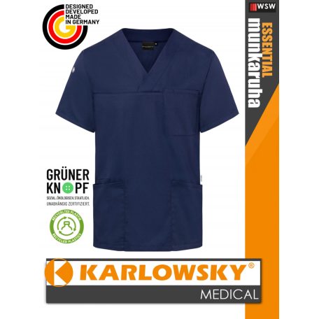 Karlowsky ESSENTIAL NAVY férfi medical újrahasznosított 95C-on mosható felső - munkaruha