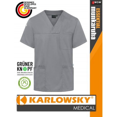 Karlowsky ESSENTIAL PLATINUM férfi medical újrahasznosított 95C-on mosható felső - munkaruha