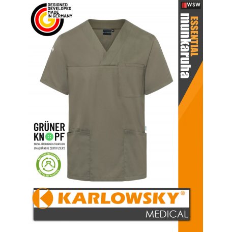 Karlowsky ESSENTIAL SAGE férfi medical újrahasznosított 95C-on mosható felső - munkaruha