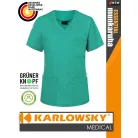 Karlowsky ESSENTIAL EMERALD női medical újrahasznosított 95C-on mosható tunika felső - munkaruha
