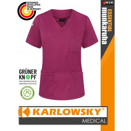 Karlowsky ESSENTIAL FUCHSIA női medical újrahasznosított 95C-on mosható tunika felső - munkaruha