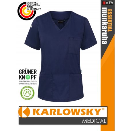 Karlowsky ESSENTIAL NAVY női medical újrahasznosított 95C-on mosható tunika felső - munkaruha
