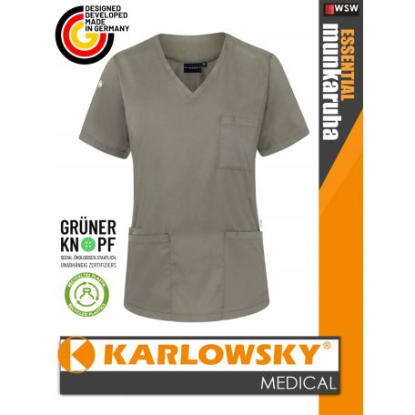 Karlowsky ESSENTIAL SAGE női medical újrahasznosított 95C-on mosható tunika felső - munkaruha